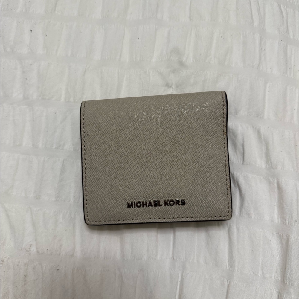 Michael Kors Light Gray Compact Wallet